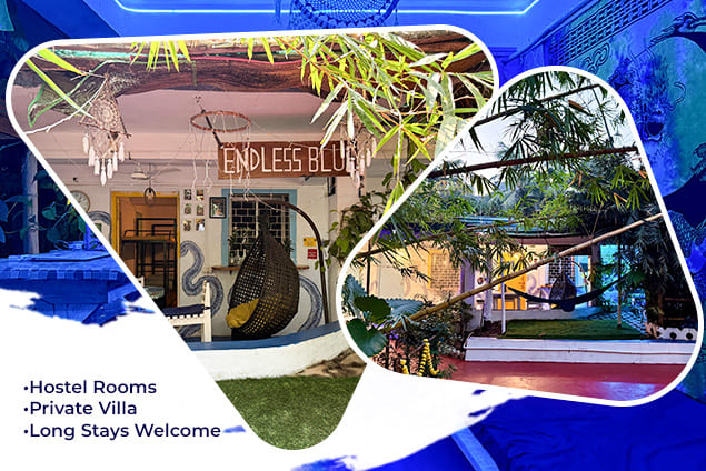 Endless Blue hostel and villa accommodation in Anjuna, Goa